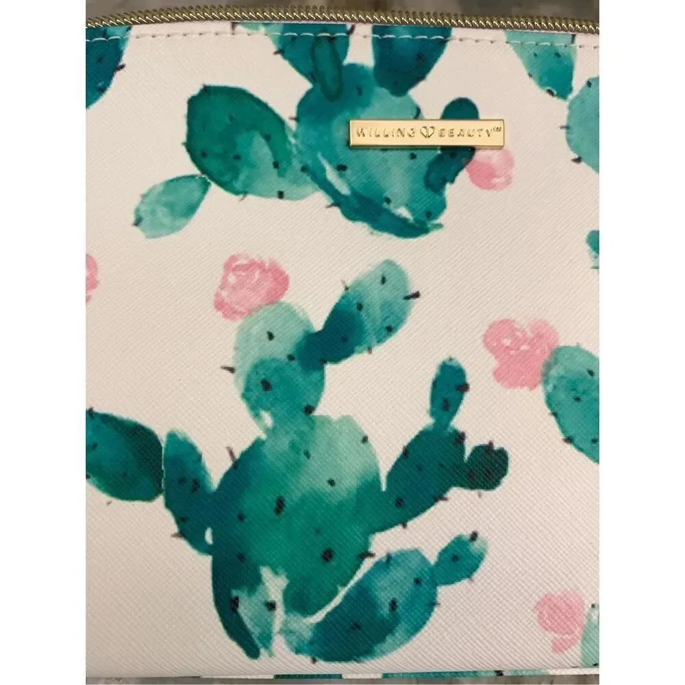 Makeup Bag with Cactus Design